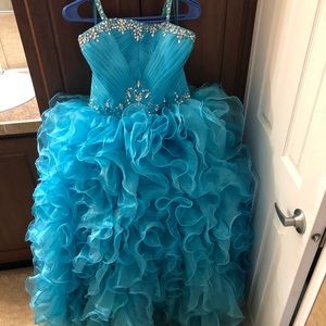 Preteen size 16 girls plus pageant dress